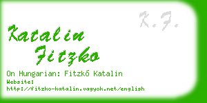 katalin fitzko business card