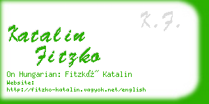 katalin fitzko business card